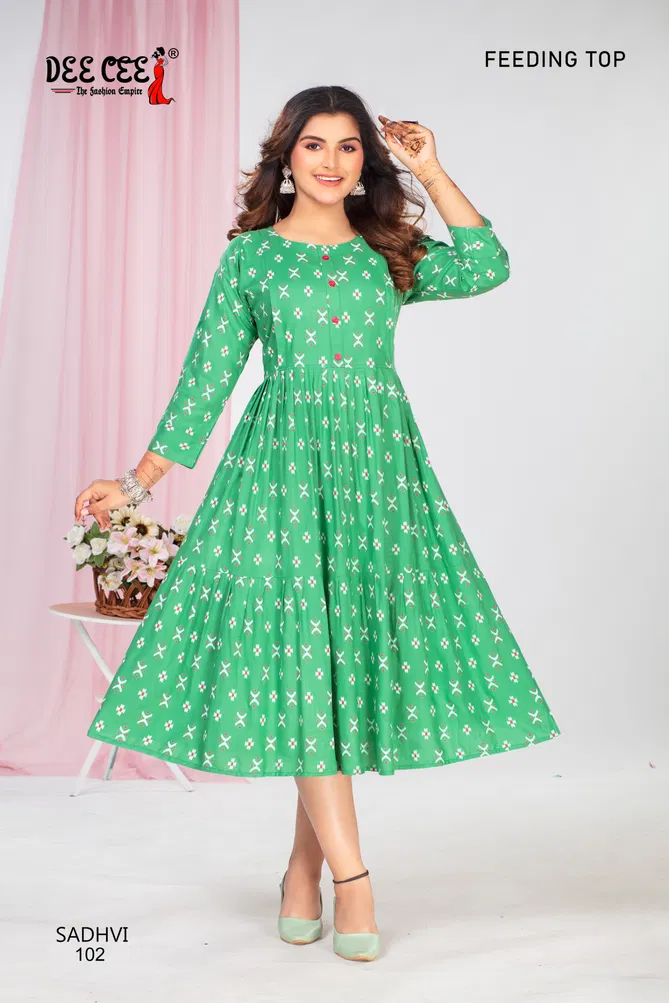 Sadhavi By Deecee Rayon Printed Feeding Kurtis Wholesale Shop In Surat